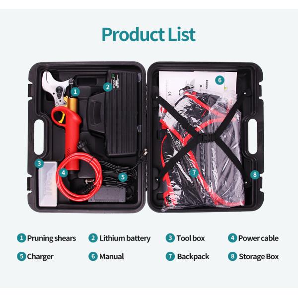 40mm Cordless Electric Pruner, Battery Pruning Shears, Portable Wireless Secateurs