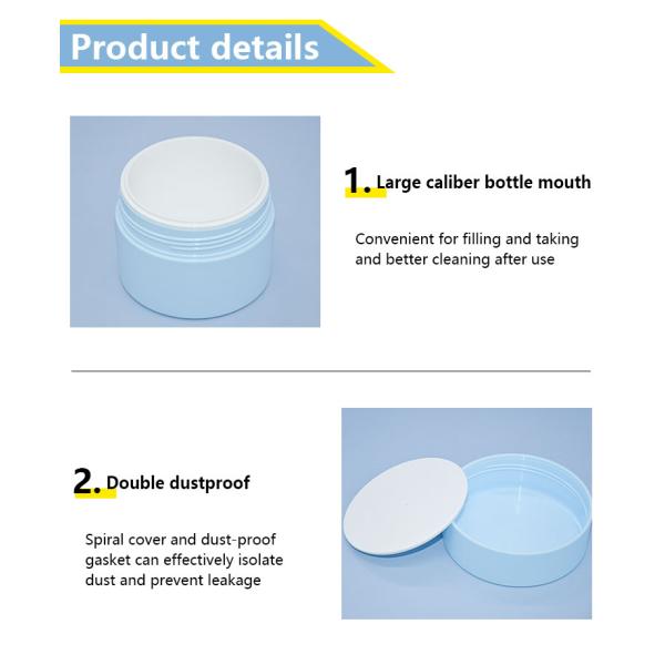 50g 200g Double Layer PP Cream Jar PCR Replaceable Packaging