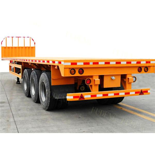20 Ft 40 Ft Container Flatbed Tractor Semi Trailer With Front Board