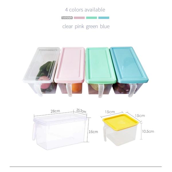 3L 5L 6L Stackable Storage Bins With Handles For Freezer Kitchen