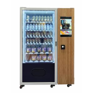 Food And Lunch Box Vending Machine With Double Tempered Glass Door, Payment