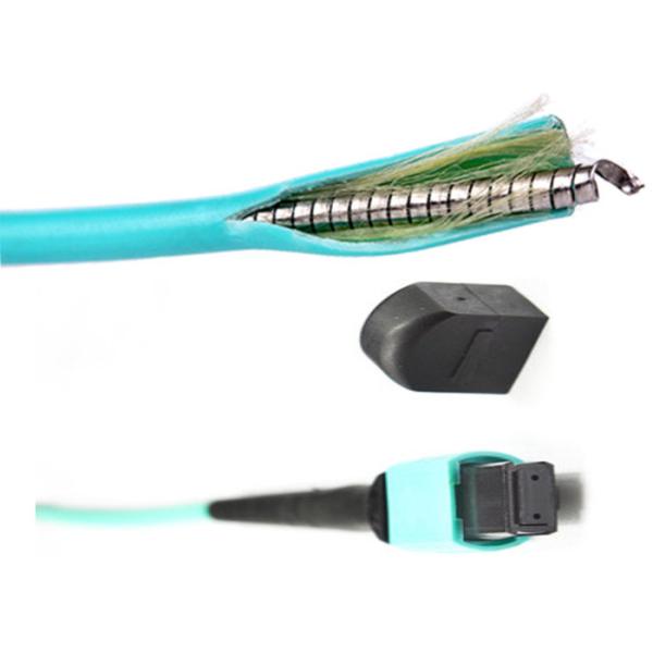 MPO MTP Breakout Fiber Optic Cable Armored Fiber Optic Patch Cable OM3 OM4