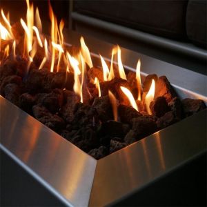 Multi-Function Outdoor Rectangular 304 Stainless Steel Fire Pit Table For