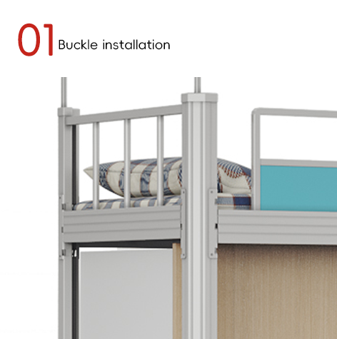 Support customization Spacious Capsule Bunk Bed with a curtain frame and staris for High-Standard Rooms