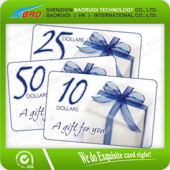 high quality promotion plastic gift card