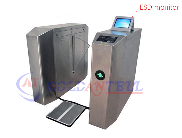 ESD Gate with RFID Card Reader 8 Inch Screen Wrist Strap Tester