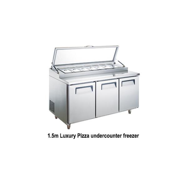 Pizza 3 Door Undercounter Freezer Stainless Steel Commercial Worktop Freezer