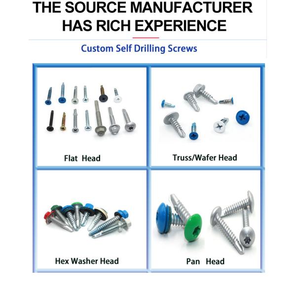 Metric Cross Flat Bugle Head Self Drilling Screws Fine Coarse Thread Self-Drilling Roof Screw
