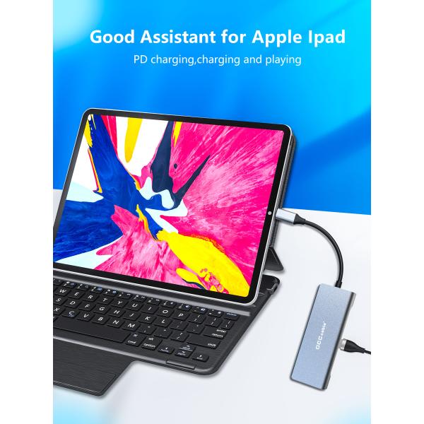 OCC 100W PD 7 In 1 Port Powered USB C Hubs 5Gbps Data Transfer