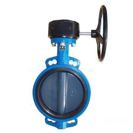 Worm Actuated Fire Fighting Valves Wafer Connection With Worm Gear Operated