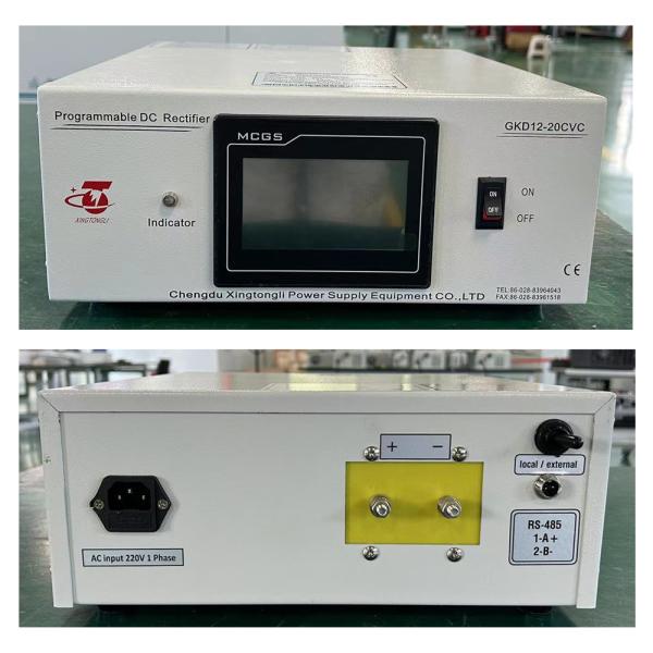 AC Input 220V 1 Phase 12V 20A Copper Plating Rectifier with Touch Screen RS-485 CC CV Switchable IGBT