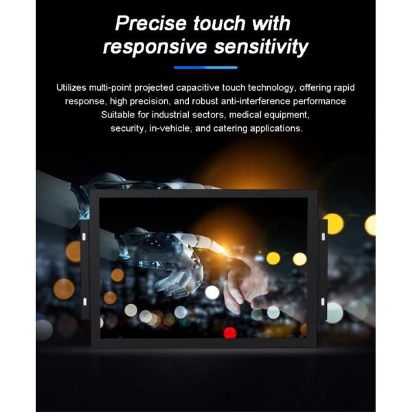 10.1 Inch 1280*1024 Embedded Panel Mount Industrial Capacitive Touchscreen Monitor Display High Brightness 1000Nit for Outdoor