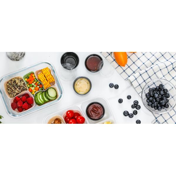 Portion Cups With Lids, Mini Containers For Portion Controll, Jello Shots, Meal Prep, Sauce Cups, Slime, Condiment