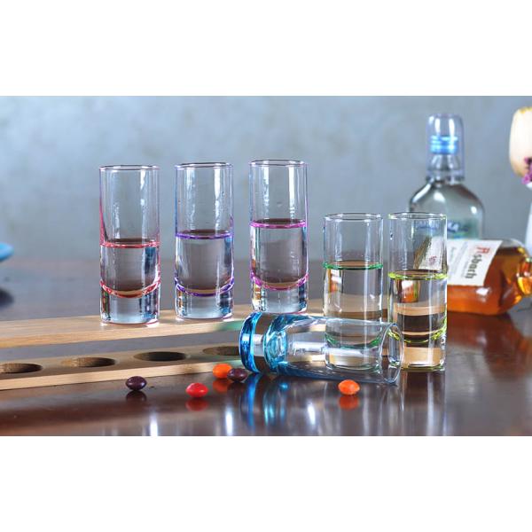 2oz Machine Made Straight Sided Colored Shot Glasses