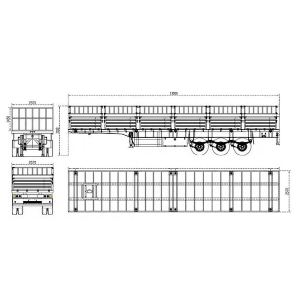 Deck Cargo Fence Semi Trailer with Not Self-dumping Function