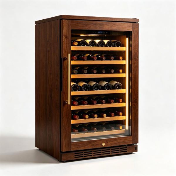 Smart Digital Temperature Control Dual-Zone Solid Wood Wine Cooler Cabinet Smart Digital Temperature Control Dual-Zone Solid Wood Wine Cooler Cabinet
