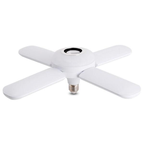 Creative Blue Tooth Music LED Ceiling Panel Lights Four Leaves E27