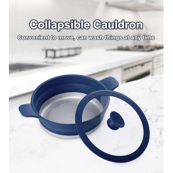 Customized Silicone Cooking Pot Collapsible Silicone Cookware Camping