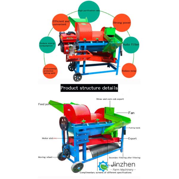 Diesel Engine Driven Grain Wheat Sorghum Rice Thresher Soybean Paddy Thresher Threshing Machine