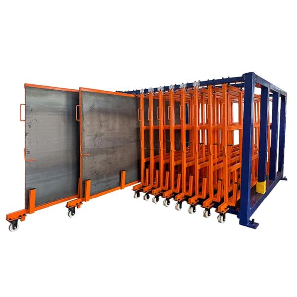 B53: Vertical Roll out Sheets Rack for Heavy Duty Metal Sheets Leftover Storage Vertical Sheet Racks Sheet Materials Easy Roll Out