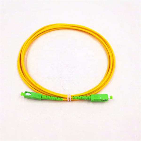 2 Meter White Color SC/APC-SC/APC Single Mode Fiber Optical Patchcords