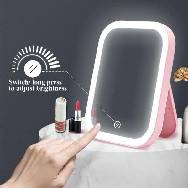 Adjustable LED Lighted Makeup Mirror for Compact and Convenient Home Vanity