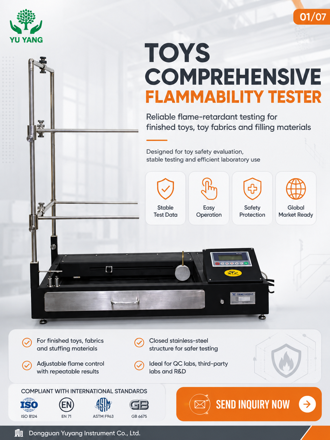 YYF048 Toys Comprehensive Flammability Tester