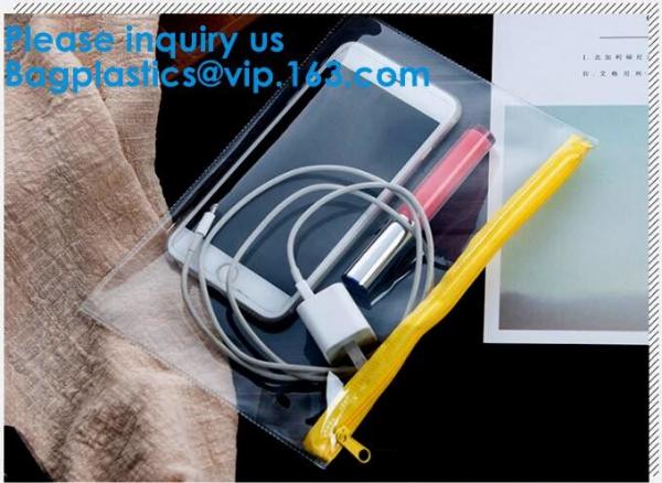 Custom Logo PVC Vinyl Clear Zipper Slider Pouch Transparent Soft Bikini Cosmetic EVA Material k Bag