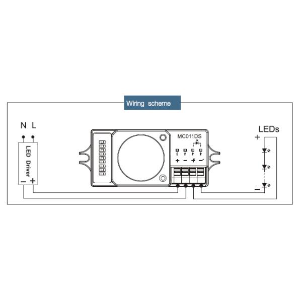 Microwave Motion Sensor MC011DS / Movement Detector On-Off Control With DC 3-36v Operated