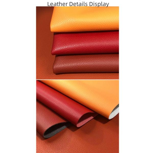 Lychee Pattern Microfiber Leather For Car Seat Artificial Leather Soft 0.8mm