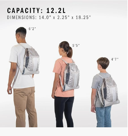 Sackpack Drawstring Bag | Drawstring Closure, Lightweight, Durable Build, Roomy Compartment, Gym Practice & Game-Day Ready, Locks In Your Phone