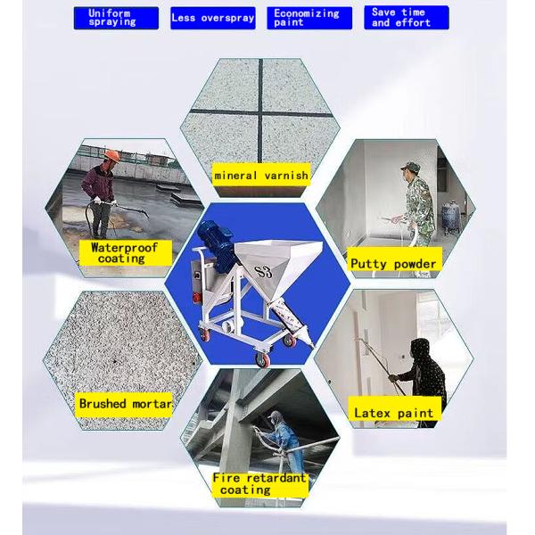 Multifunctional Electric Hopper Texture Sprayer for Fireproofing Spraying Concrete