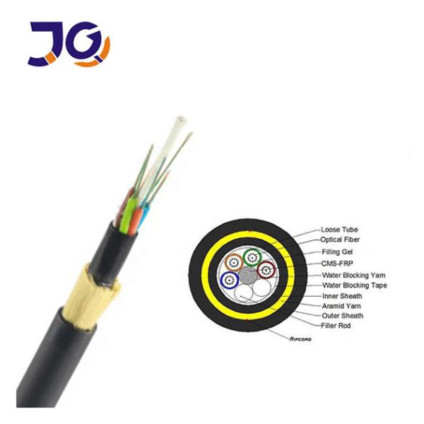 ADSS Fiber Optic Cable All Dielectric Self Supporting 48 96 Core 100M Span