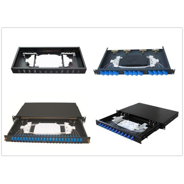 Black Color 19’’ Fiber Optic Patch Panel with 12 SC Simplex Port