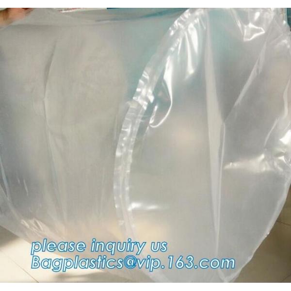 bottom unloading PE liner bag, round bottom bucket liner, plastic pail liner, circle round bottom liner for liquid and p