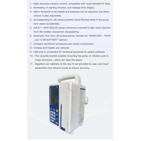 Large Screen ICU Digital Peristaltic Infusion Pump