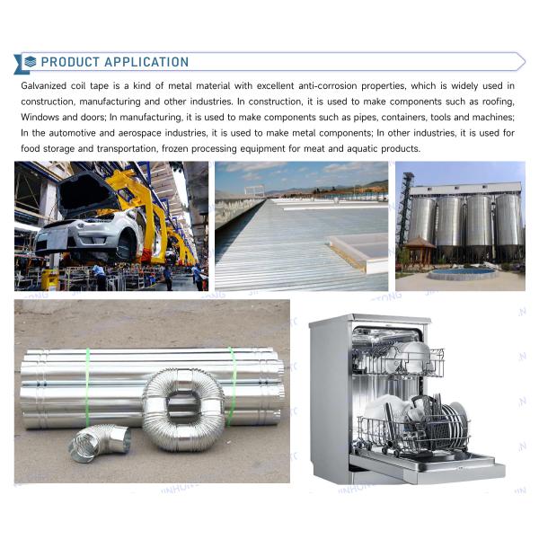 Regular Spangle Zero Spangle Galvanized Coil Hot Dip Galvanized Steel Coils 140mm Width Zink Coil