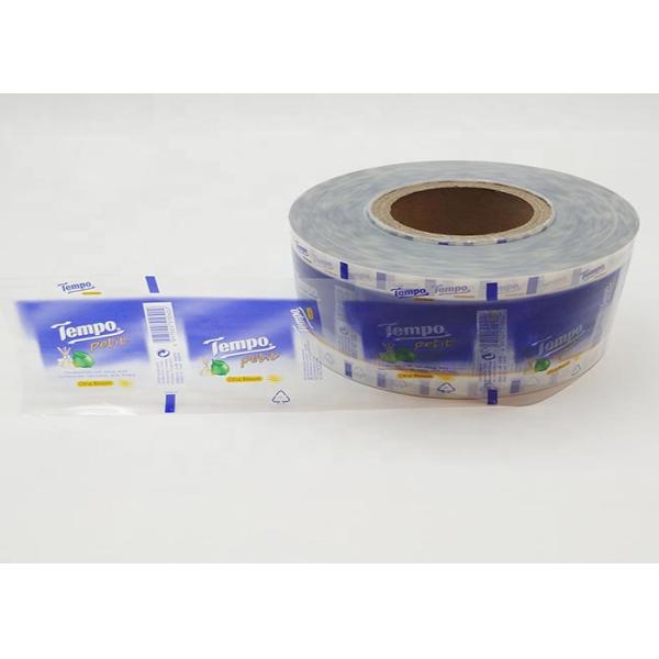 Custom Logo Plastic Packaging Wrap Roll Transparent Laminating For Tissue / Food