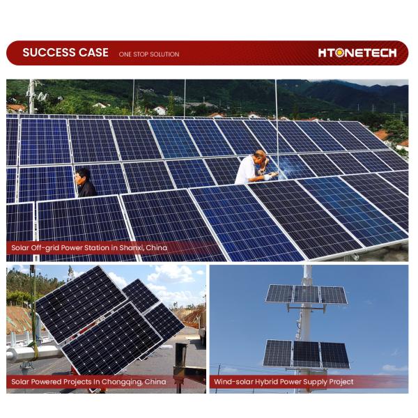 Htonetech Monocrystalline Solar Panels 100 Manufacturing Inverter for Solar and Wind China Heavy Duty Solar Power System with Super Silent Diesel Generator 8kVA