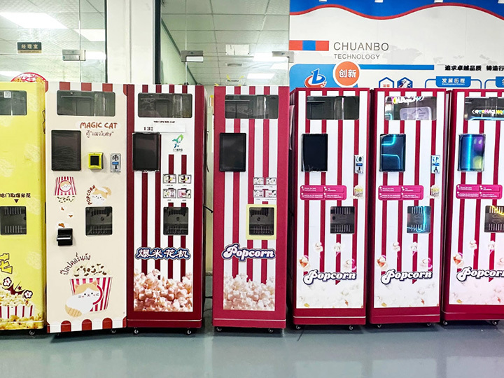 Full Automatic Commercial Popcorn Vending Machine Credit Card QR Code Payment Pop Corn Vending Machine for Mall