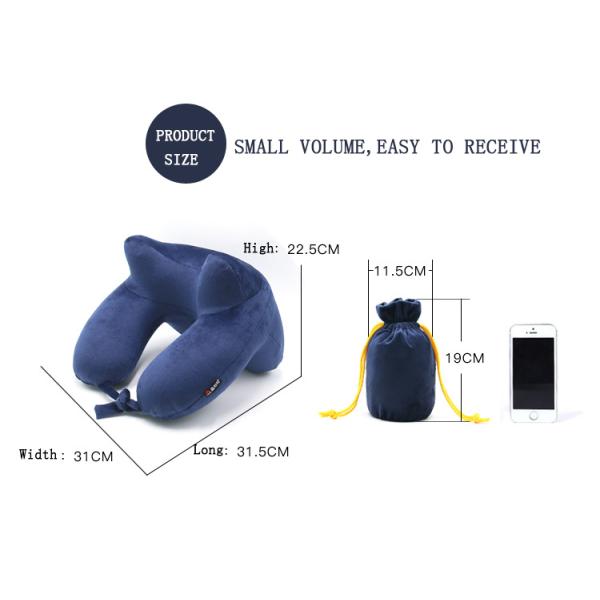 Soft Inflatable Neck Pillow , Inflatable Travel Neck Support CGS Certification