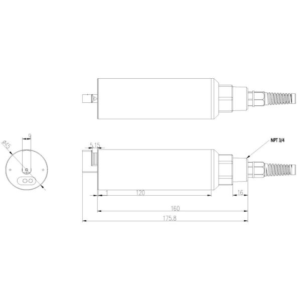 0.01ppm Resolution Digital Water Sensor IP68 Grade Submersible Installation