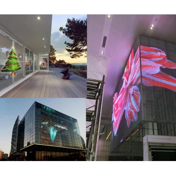 Glass Window SMD2727 1200cd P3.91 Transparent Led Panel