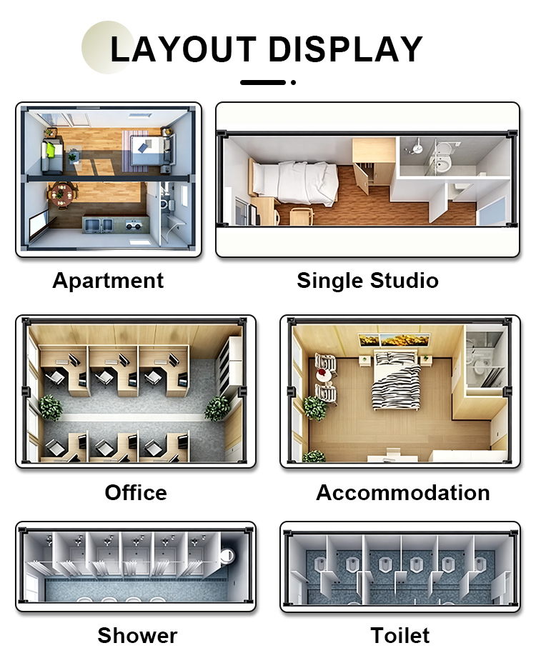 Small 10ft Expandable Prefab Modular Flat Pack Folding Design Durable Steel Frame Container House for Office Use Mobile House