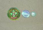 Barcode Custom Security Hologram Stickers , Round Hologram Stickers With Scratch