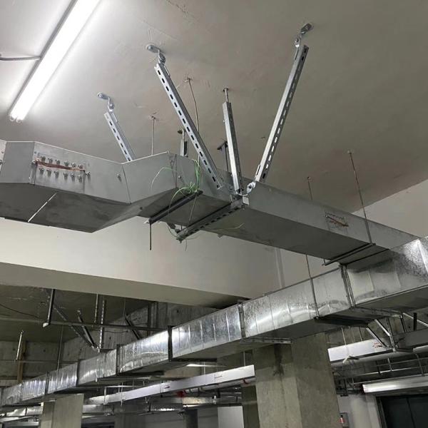 Rectangular Duct Lateral Simpson Earthquake Brackets Cable Duct Gallery Building Bridge Duct