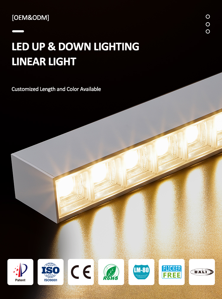 Seamless Linking LED Linear Light with UGR