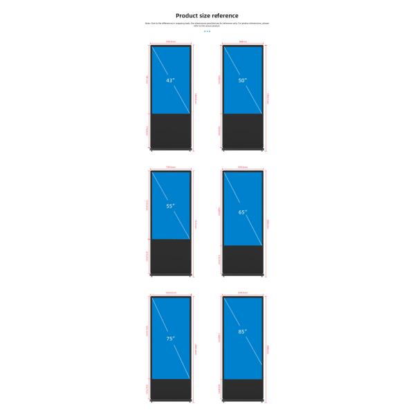 43-Inch Vertical Advertising Touch Control Display Customizable Floor-Standing Indoor Digital Signage Machine