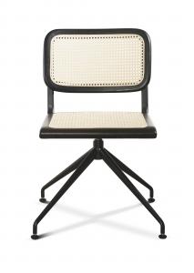 Quality 80cm Rattan Study Home Office Desk Chair 46 X 47 X 75 Cm Walnut Color for sale
