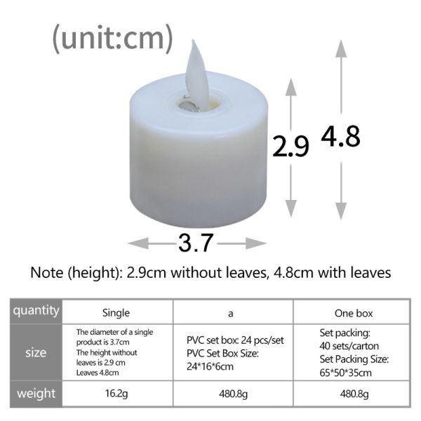 Remote Control Rechargeable LED Tea Light Candles with Warm Flickering Effect for Home Decor